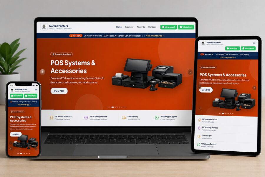 Noman Printers - Lahore Printing Services Website